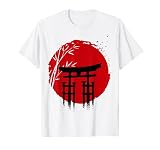 Japanische Sonne rot tempel Graphic Design T-S