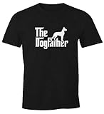 MoonWorks Herren T-Shirt The Dogfather Hund Hundebesitzer Fun-Shirt schwarz XL