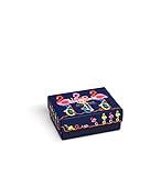 Happy Socks farbenfrohe und verspielte Flamingo Socks Gift Box 2-Pack Geschenkboxen für Männer und Frauen, Premium-Baumwollsocken, 2 Paare, Größe 36-40