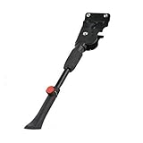 Sayla Fahrradständer für 24 26 27.5 Zoll, 6.5 cm Höhenverstellbar und Universal Seitenständer Rutschfester Gummiständer Parkstütze für Mountainbike, Rennrad, Fahrräder und Klapprad (Schwarz)