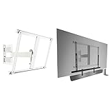 Vogels Thin 545 schwenkbare TV-Wandhalterung & Vogels Sound 3550 Universal Soundbar Halterung|Auch geeignet für Bose Soundbar 500/700, Sonos Arc/Beam/Playbar|für VESA 100 bis 600 |Max. Gewicht 6,5 kg