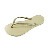 Havaianas Damen Slim Slipper Flip Flop, Sand Grey Light Golden, 41/42 EU