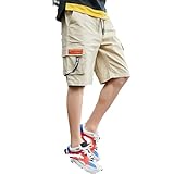 Herren Arbeitskleidung Shorts Sommer Loose Casual Multi-Pocket Street Hip-Hop Trend Gerade 5-Punkt-Hose M