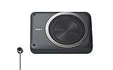 Sony XS-AW8 | Kompakter Aktiv Power Subwoofer | 160 W max. Ausgangsleistung | schlankes, schickes 8' Aluminiumgehäuse | Aktiv-Woofer mit Fernbedienung