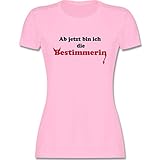 JGA Junggesellenabschied Frauen - Ab jetzt Bin ich die Bestimmerin - M - Rosa - Frau t-Shirt junggesellenabschied - L191 - Tailliertes Tshirt für Damen und Frauen T-S
