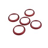 5Pcs Rot ABS Auto Klimaanlage Vent Ring Trim Für M-ercedes Für Benz CLA GLA A Klasse A180 W176 C117 GLA200 Innen Zubehö
