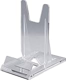 Home Xpert Telleraufsteller, Tellerständer, Tellerhalter, transparent, 7 cm breit, 12 cm tief, 12 cm hoch, für Teller von Ø 13 bis 40