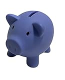 Sparschwein aus PVC mit weichem Körper in lebendigen Farben, originelle kleine Spardose für Kinder, mit Deckel, leicht und robust (Violett-Lila)