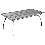 Montloxs Gartentisch Biertisch Balkontisch Terrassentisch Garten Esstisch Anthrazit 170x89,5x72,5 cm Stahlgeweb