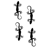 Gecko Tattoo - Aufkleber - Auto - Fahrrad - RV PVC - Wand - Aufkleber 4.5x10cm / 1.8x3.9in (BxH) 1 Satz = 4 Stück