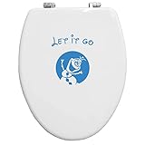 OLAF- LET IT GO Aufkleber für Toiletten, lustige WC-Sticker für WC-Deckel für Badezimmer WC Decor - Farbe wählbar Artikelnummer I0077(blau)