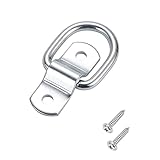 12 Stück Zurrösen mit Schrauben für Anhänger, Verzurrösen, D Ring, D-Ringe für LKW, Boot oder PKW, Haken Aufbauzurrösen D Ringank