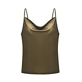 DQANIU Sexy Frauen einfarbig einstellbar lässig Basic Riemchen Solid Tank Top