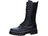 Gabor Damen Schnürstiefeletten, Frauen Stiefeletten,Wechselfußbett,Best Fitting,uebergangsschuhe,uebergangsstiefel,schwarz (weiss),42.5 EU / 8.5 U