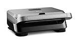 De'Longhi MultiGrill Easy SW12BC.S, Sandwichmaker & Waffeleisen, vertiefte Sandwichplatten, auslaufsichere Waffelplatten mit tiefen Mulden, spülmaschinengeeignet, 800 W, 25 x 27,5 x 10,5