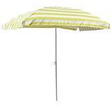 Sonnenschirm rechteckig 120X180 cm, knickbar, langlebiges Polyester, gelb • Strand Strandschirm Garten Schirm S