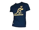 Wallabies Logo Tee Navy 14/15 Australia Asics TG. XL Navy