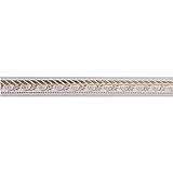 Euro Tische Stuckleisten Deckenleisten Kunststoff lackiert - Moderne Zierleisten 145 x 2,7 x 1,1 cm (Gold-Weiß)