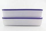 Tupperware Gefrier-Behälter 2,25 L lila weiß flach EIS-Kristall Eiskristall (2)