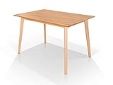 YJYDD Esstisch Ausziehbar Ausziehbarer Tisch Esstisch Fürs Esszimmer 120x80 Bis 165x80 Buche N