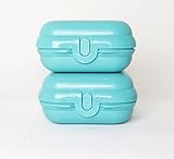 TUPPERWARE Snackbox, Brotdose, Vesperbox, Lunchbox Twin Set 2x Gr.1 Türkis + Joghurtb