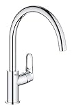 GROHE BauFlow | Einhand-Spültischbatterie, DN 15 | Chrom | 31538001, Mit eckigem Heb