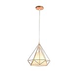 ZAKRLYB Klassische Diamant-Form-Metall-Pendelleuchte kreativ Retro Aluminium Hanging Licht Leuchte for Esszimmer/Wohnzimmer/Bar Hängelampe for Kücheninsel E27/E26 Deckenleuchte 3 Leuchten AC 110-240V