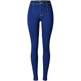 Capabes Einfache, schmal geschnittene, sexy Jeans für Damen, bequem und vielseitig, für den Alltag, lässiges Temperament, Commuter-Denim-Hose 34