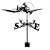 YDHNB Metall Wetterfahne Dekoration & Aircraft Fighter Weathercock & Windrichtungsanzeige， Edelstahl Fahrtrichtungsanzeiger & Metalldekorationen Geschenk für Outdoor Dachg