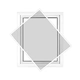 jarolift Fliegengitter Fenster Profi Line, Insektenschutz Fliegenschutzgitter Spannrahmen, Kürzbar, Alurahmen, 130 cm x 150 cm (B x H), Rahmenfarbe Weiß