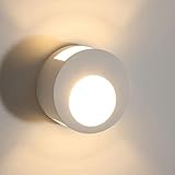 ZAKRLYB Nordic 5 Watt LED Gips Wandleuchte Büro Up Down Wandleuchte Moderne Innen Nachtwandfluter Flur Downlighter Leuchte for Wohnzimmer Schlafzimmer Korridor Wand Wash Lichter Warmweiß