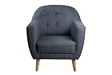 Cocktailsessel Loungesessel mit Fußhocker (Blue)