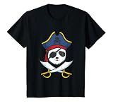 Kinder Piratenkostüm mit Freibeuter Panda für einen Piraten T-S