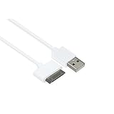 Kit Premium Apple 30-Pin Ladekabel/Datenkabel Kompatibel mit iPhone 3/3G/3GS/4/4S, iPad 2/3, iPod Nano 5. Generation und iPod Touch 4. Generation - Weiß