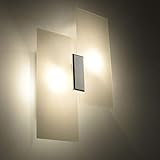 famlights Wandleuchte Armin aus Glas, Weiß | Wandlampe modern Wandlicht edel Wandbeleuchtung Design Wohnzimmer-Lampe Schlafzimmer-Leuchte Flur-Lampe Treppenhaus Eingangsbereich Küchen-Strahler E27