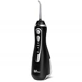 Waterpik Cordless Advanced Waterflosser kabellose Munddusche mit 4 Aufsätzen, Druckbereich von 3,1 bis 5,2 regulierbar über 3 Druckeinstellungen, mit Induktionsladesystem, Schwarz (WP-562EU)