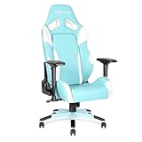 Anda Seat Soft Kitty Pro Gaming Stuhl Blau - Premium Leder Gaming Chair, Ergonomischer Bürostuhl mit Unterstützung der Lendenwirbelsäule und Kissen - Gamer Stuhl für Erwachsene und Jug