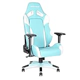 Anda Seat Soft Kitty Pro Gaming Stuhl Blau - Premium Leder Gaming Chair, Ergonomischer Bürostuhl mit Unterstützung der Lendenwirbelsäule und Kissen - Gamer Stuhl für Erwachsene und Jug