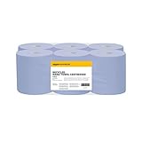 AmazonCommercial Recycelte blaue Papierhandtücher- Innenabwicklung/Innenabrollung, 20*30 cm - 2 lagig - 6 Packungen, 2700 B