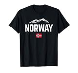 NORWEGEN NORWAY Flagge Berge | Damen Herren Kinder T-S