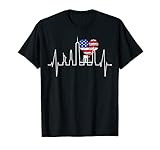 New York Skyline Herzschlag USA Flagge Für NYC Fans New York T-S