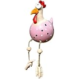 WINBST Deko-Huhn,Harz und Keramik Hahn 25 cmGarten-Huh Garten-Deko Gartenstecker Figur Terrasse W