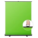 Neewer 152 x 197cm grüner Hintergrund mit grünem Bildschirm Chromakey-Hintergrund Pull-up-Stil mit automatisch verriegelbarem Rahmen, solider Aluminiumsockel für Foto-Video, Live-Spiele V