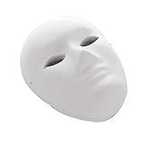 JYCRA Maske zum Selbermachen, bemalbare Papiermasken, einfarbige Maske, Kostüm-Maske für Halloween, Karneval, Partys, 6 männlich, 6 weibliche, Weiß, 12 Stück