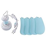 iixpin Mobiler Deckenventilator 220V Mini Deckenventilator mit Aufhänger Abnehmbarer Deckenventilator 4/5 / 6 Flügel Ersatzteil Zubehör 4-Flügel One S