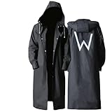 BESTT Regenponcho Herren aus Eva Wasserdicht Atmungsaktiv Regenjacke Große Fashion Regenmantel für Fahrrad Wandern Angeln Sport, Schwarz (XL(165~185))