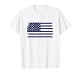 Amerikanische Flagge Blue Retro Vintage Used Style USA T-S