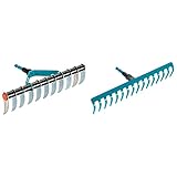 Gardena combisystem-Rasenlüfter: Manueller Vertikutierer mit 35cm Arbeitsbreite, ideales Gartenzubehör zum Entfernen & combisystem-Rechen: Breite Harke mit 16 Zinken, ideales Gartenzubehör zum R