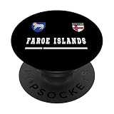 Faroe Islands Sport/Fußball-Trikot mit Flagge, Fußball PopSockets mit austauschbarem PopGrip