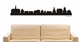 INDIGOS UG - Wandtattoo Wandsticker Wandaufkleber Aufkleber - Wandaufkleber e780 Skyline Stadt - Greifswald (Deutschland) Design 1-40x8 cm - schwarz - Dekoration Küche Bad Büro H
